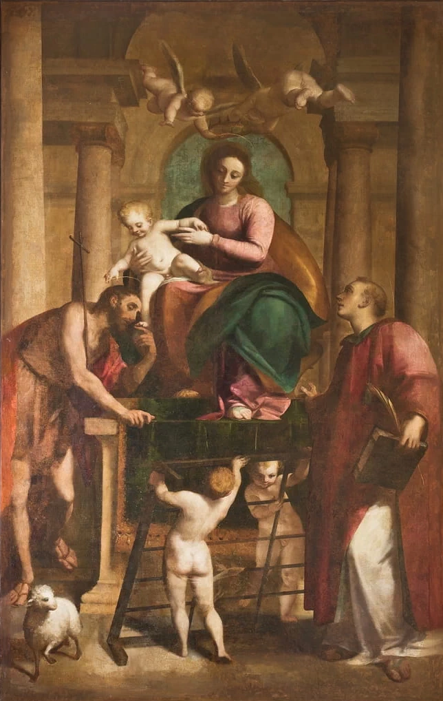 Madonna col Bambino tra San Giovanni Battista e San Lorenzo - Cattedrale di San Lorenzo, Genova